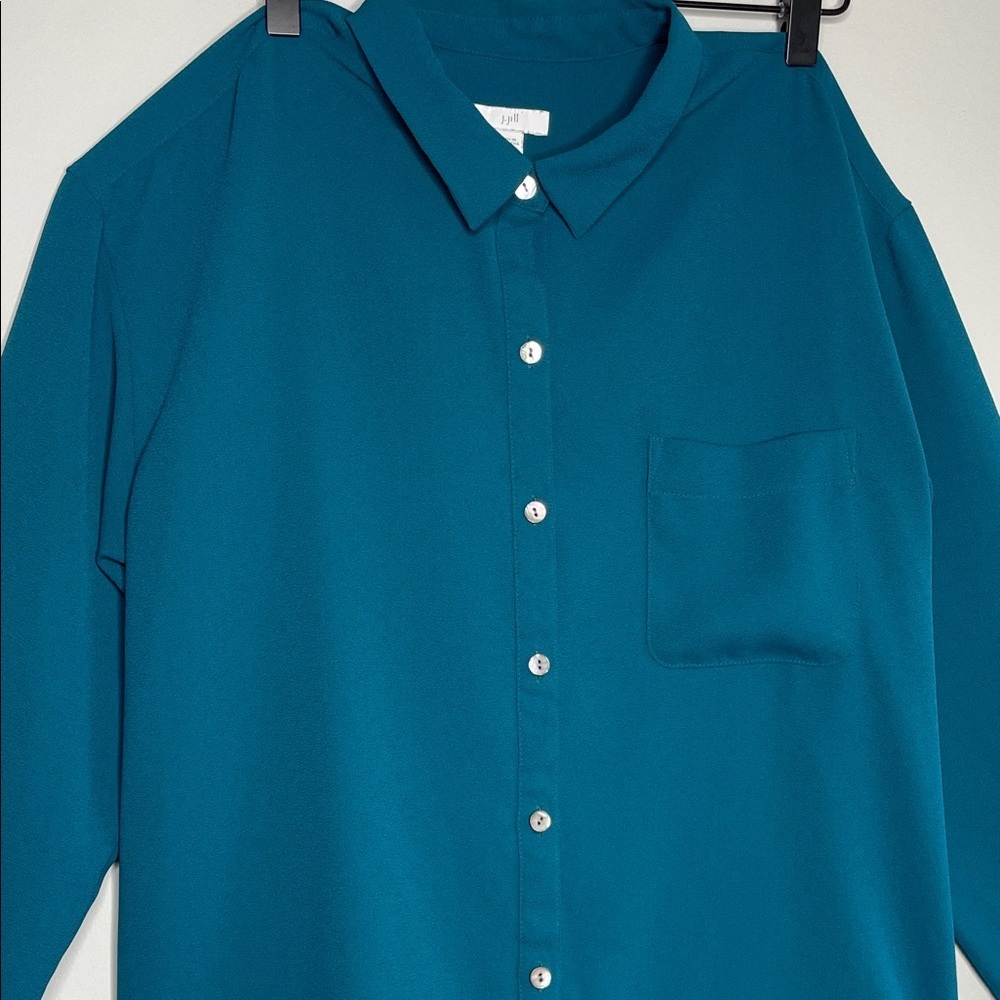 J. Jill Turquoise Blouse - Picture 3 of 10